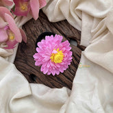 Vriksham Sunshine Baby Pink Color With Yellow Petal Flower Hair Rubber-H1244