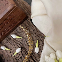 Vriksham Dual Peacock Pendant With Manga Short Neckpiece-Diamond Drops-White-G21155