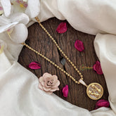 Vriksham Minimalist Gold-Plated Zodiac Sign White Accents Pendant Chain Neckpiece-G19605