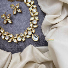 Vriksham Designer Floral Design Gold Plated Kundan Neckpiece-G20369