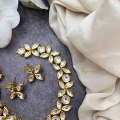 Vriksham Designer Floral Design Gold Plated Kundan Neckpiece-G20369