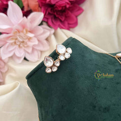 Vriksham Delicate Kundan Pearl Drop With Lightweight Chain Neckpiece-G20377