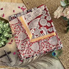 Vriksham Black Kalamkari Saree With Gatti Border-VS4400