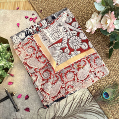 Vriksham Black Kalamkari Saree With Gatti Border-VS4387