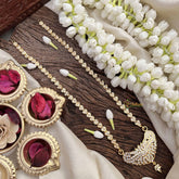 Vriksham Classic White Trio Style Pendant Heart Layer Gold Plated Mala-G21184