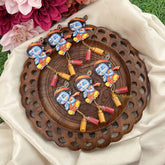 Return Gift God Bal Krishna Decorative Sticker With Kumkum & Haldi-Set Of 6-RG343