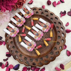 Return Gift Shree Balaji Decorative Sticker With Kumkum & Haldi-Set Of 6-RG339