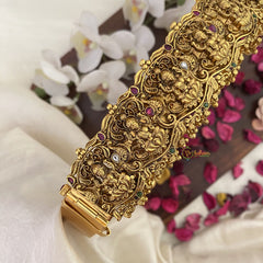 Vriksham Dual Peacock With Lakshmi Bridal Hip Belt-Gold Beads-G17603