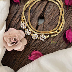 Vriksham Golden Blossom Chain for Women Moggapu Gold Chain-White-G19587