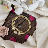 Vriksham Floral Engraved Moggapu Gold Chain-White-G19575