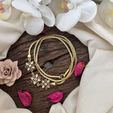 Vriksham Floral Grace Moggapu Gold Chain-White Red-G19580