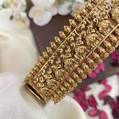 Vriksham Lakshmi With Elephants Bridal Hip Belt-Gold Beads-Red Green-G17600