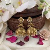Vriksham Premium Gold Look Alike Jhumka-White Bead-G16632