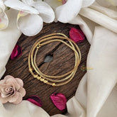 Vriksham Plain Gold Chain With 4 Floral Moggapu Chain-G19549