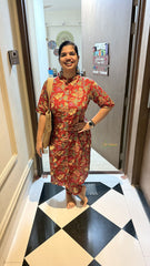 Vriksham Floral Printed Co-ord Set-Red-VS4418