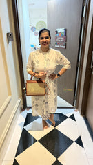 Vriksham Anarkali Style Co-ord Set-Off White-VS4416