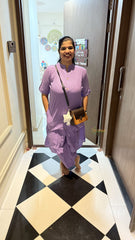 Vriksham Striped Co-ord Set-Violet-VS4409