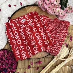 Vriksham Printed Co-ord Set-Red-VS4420