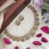 Vriksham Vibrant Floral AD Stone With Gold Touch Neckpiece-G20394