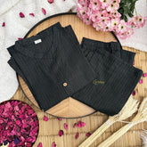 Vriksham Striped Co-ord Set-Black-VS4410