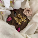 Vriksham Exquisite Peacock Gold Cluster Pearl Earring-G16634