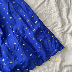 Dark Blue & Yellow Colour Indian Traditional Girls Lehenga Set -VS3753