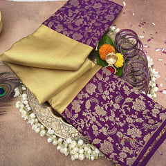 Golden Korvai Pure Silk Saree - VS3982