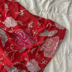 Red Colour Embroidered Girls Lehenga Set -VS3772