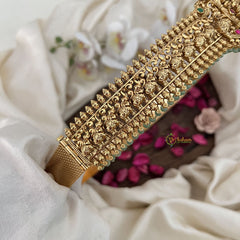 Vriksham Elegant Lakahmi With Elephant Design Hipbelt-Red Green-Green Bead-G19623