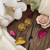 Vriksham Antique Lakshmi Studs-Multicolor-G16643