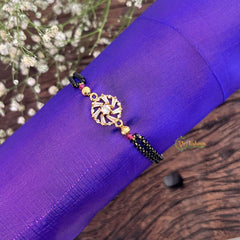 Vriksham Artificial Stones Folral Mangalsutra Bracelet-Red-G18786