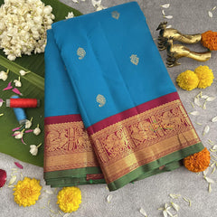 Firosa Ganga Jamanu Border Korvai Pure Silk Saree - VS3999