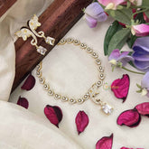 Vriksham Elegant Floral Sparkling Elephant With AD Stone Neckpiece-G20424