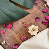 Vriksham Classic Precious Jadau Kundan Anklets-Pink-J3979