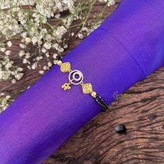 Vriksham AD Stone Round With Two Square Mangalsutra Bracelet With Gold Plating-G18780