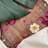 Vriksham Precious Jadau Kundan Anklets -Lotus With Pearl-J3971