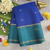 Royal Blue Korvai Kanchi Soft Silk Saree - VS4006