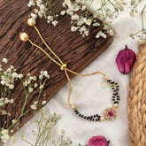 Vriksham Clearance Ruby hexagon Style AD Diamond Mangalsutra Bracelet-G18776