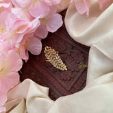 Vriksham Traditional Teardrop Kemp Finger Ring-Red Green & White-G21771