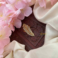 Vriksham Traditional Teardrop Kemp Finger Ring-Red Green & White-G21771