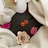 Vriksham Unique Floral Studs-Coral-G16716