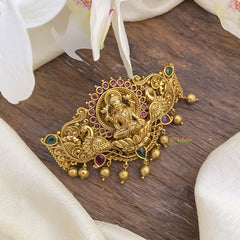 Gold Look Alike Lakshmi Hair clip-Golden Pearl-G15380