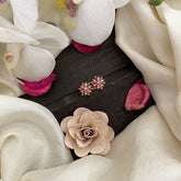 Vriksham Tiny Floral Studs-Pastel Pink-G16694