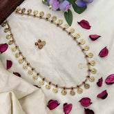 Vriksham Vintage Lakshmi Coin With Red Stone Detailing Kasu Haram-G20420