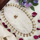 Vriksham Vintage Lakshmi Coin With Red & Green Stone Detailing Kasu Haram-G20421