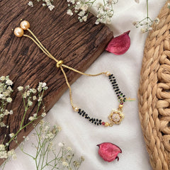 Vriksham AD Stone Sparkling Style With Folral CZ Mangalsutra Bracelet-G18796