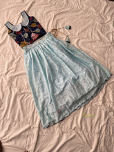 Dark & Sky Blue Colour Indian Traditional Girls Lehenga Set -VS3752