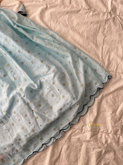 Dark & Sky Blue Colour Indian Traditional Girls Lehenga Set -VS3752