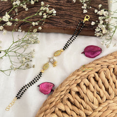 Vriksham Designer AD Stone Diamond Star Pendant Mangalsutra Bracelet-G18772