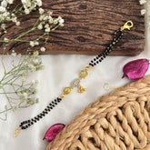 Vriksham AD Stone Oval Shape With Two Gold Plated Mangalsutra Bracelet-G18783